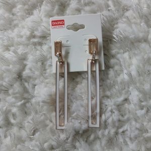 White Enamel Earrings